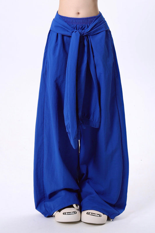 Retro Drape Wide Leg Slacks