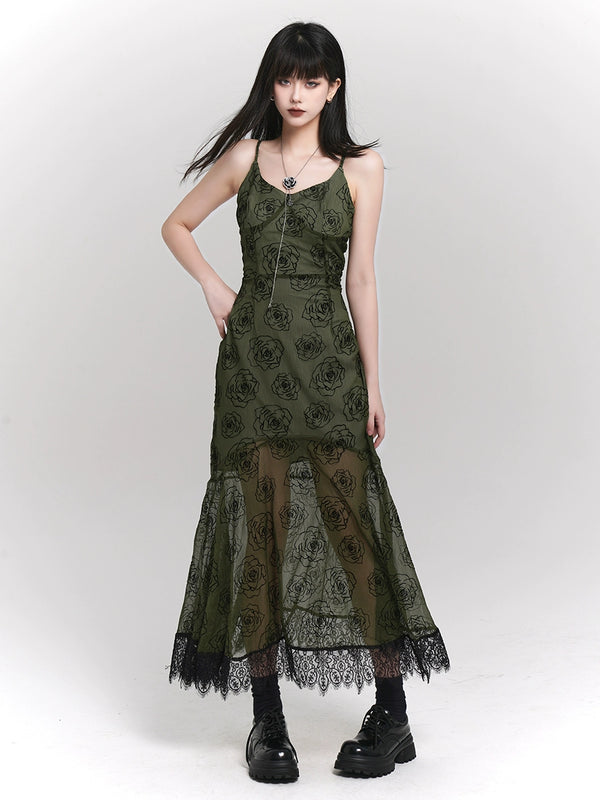 Ghost Girl Summer Dark Sheer Design Camisole