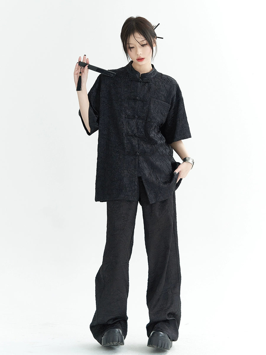 Sparkling China Shirt Pants Suit