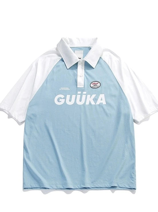 バイカラーロゴオーバーアメリカントップス