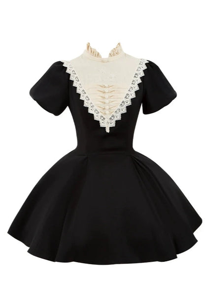 [Reservation product] Dark Gothic Girl School Dress Set