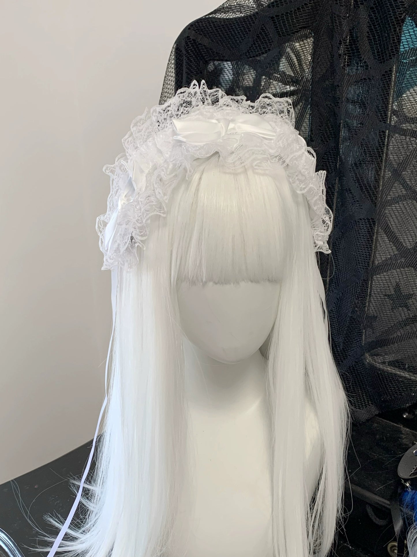 1Gangster Inn Lolita Japanese Teenage Goth Hair Ornament Nun Lace Headband Maid Subculture