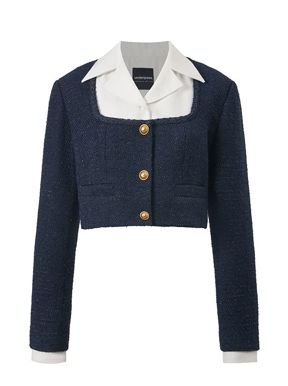 Tweed short tops + pleated skirt [Reserved items]