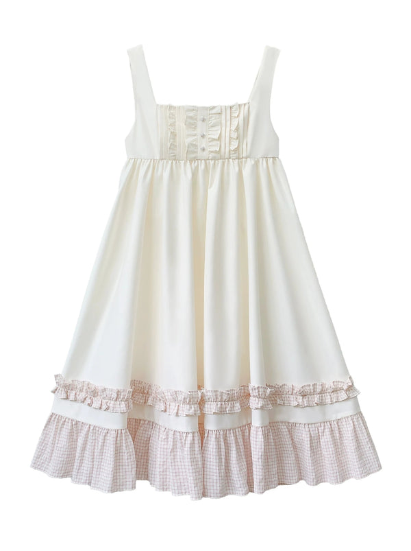 [Pre-Order] Sweet Country Girl Suspender Dress + Doll Shirt + Badge