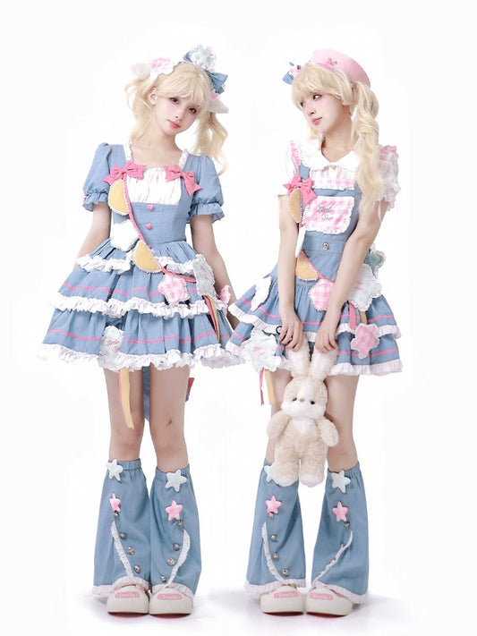 [Spot] Garden Fair Gemini Strands Skirt Co-branded Sweet Subculture Soft Girl Costume Bubble Trap Original