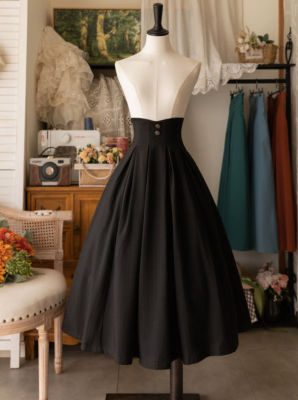 Retro Slim Waist Balloon Lolita Skirt