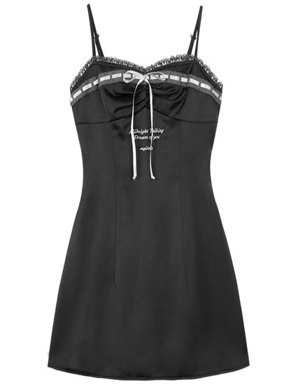 Logo Satin Camisole Dress