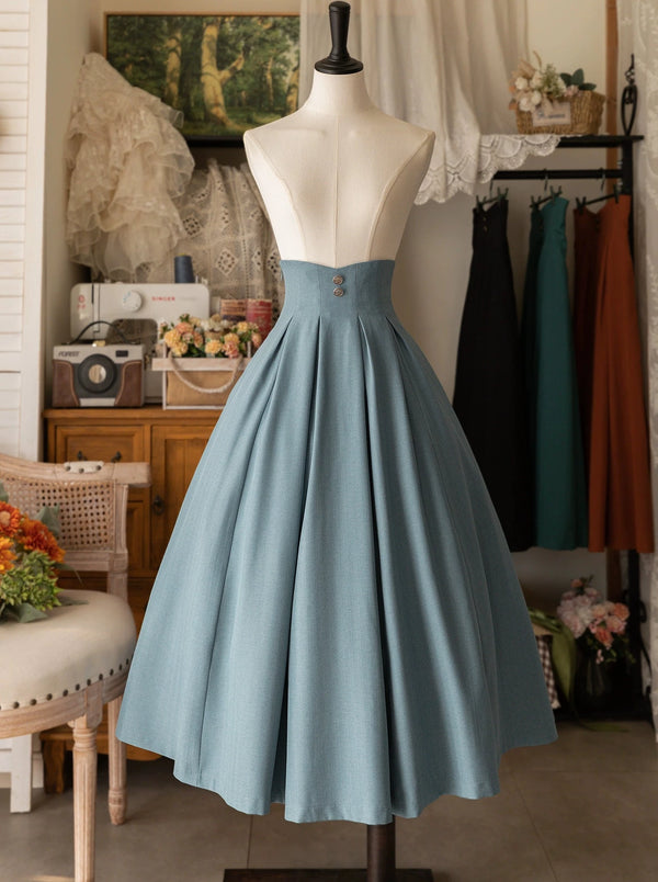 Retro Slim Waist Balloon Lolita Skirt