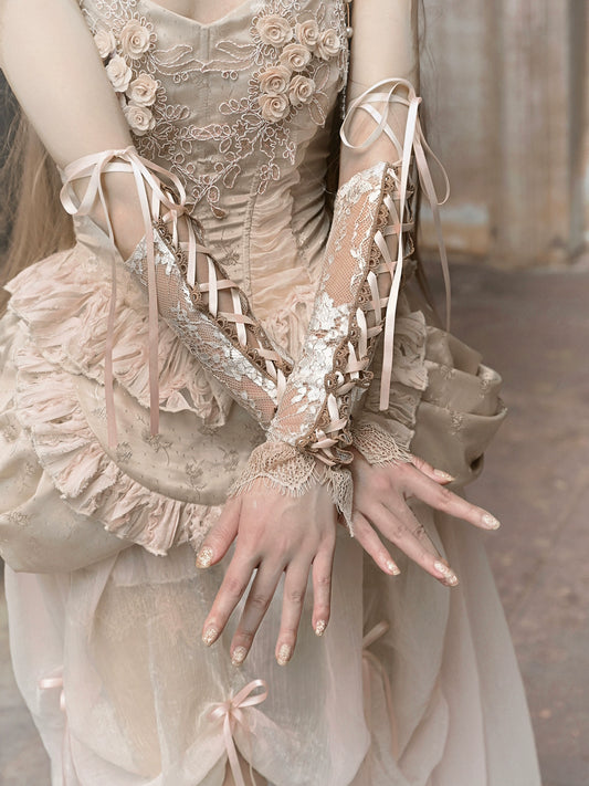 Broken Ballet French White Gold Strap Hand Sleeve