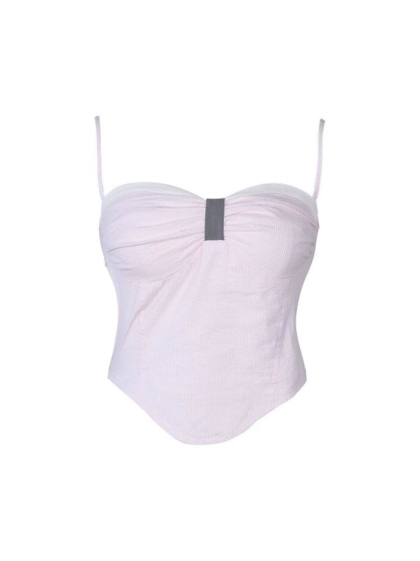 Schoolgirl short shirt + inner camisole + pleated skirt