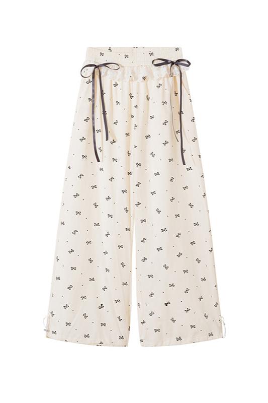 スウィートクールスタイルボウワイドパンツ