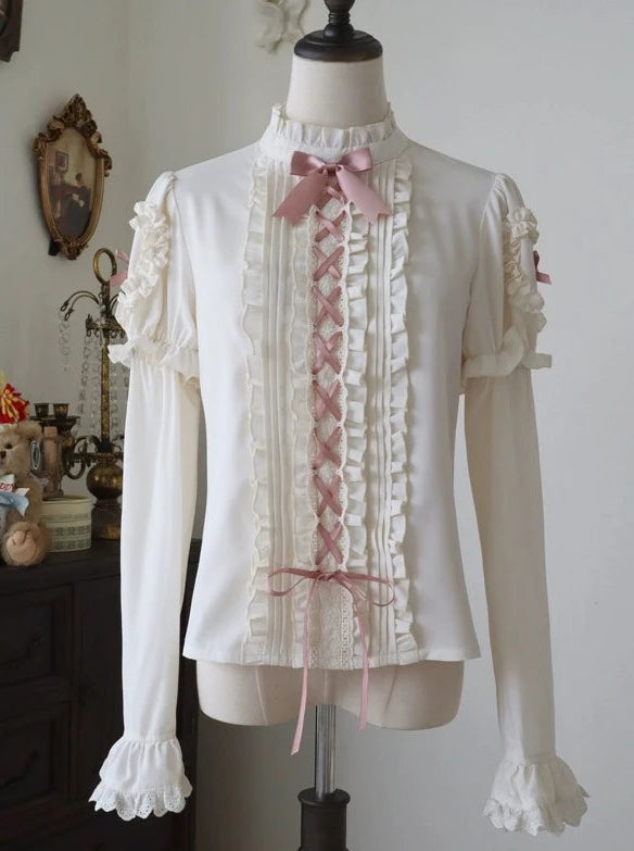 Lace-up Lolita Blouse + Suspender Lolita Dress