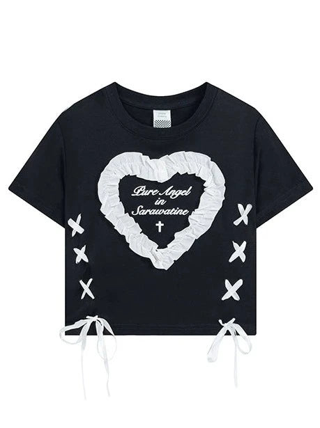 Sweet Love Lace-up T-shirt