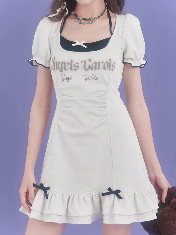 Ribbon Dark Logo Dress