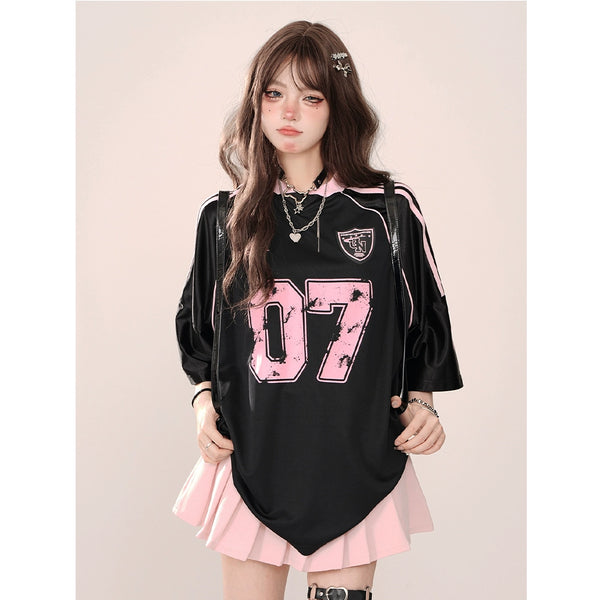 アメリカンレトロラグランスポーティTシャツ