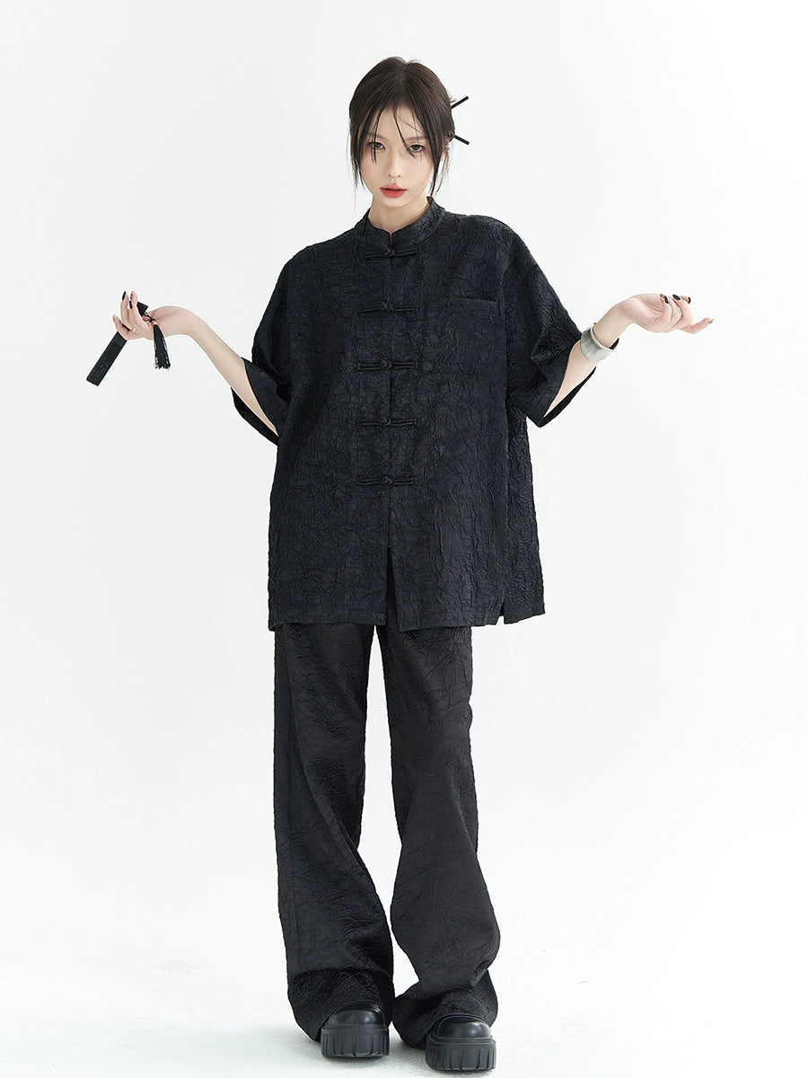 Sparkling China Shirt Pants Suit