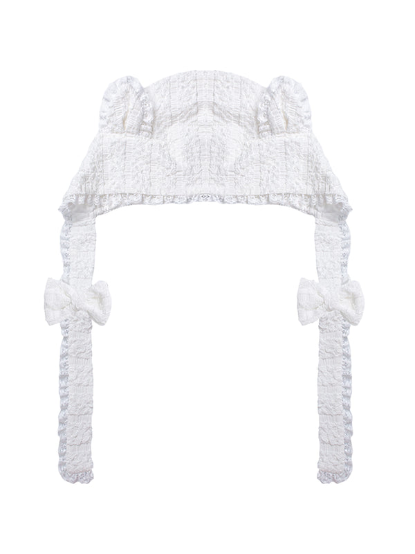 Pure White Top + Skirt + Hat