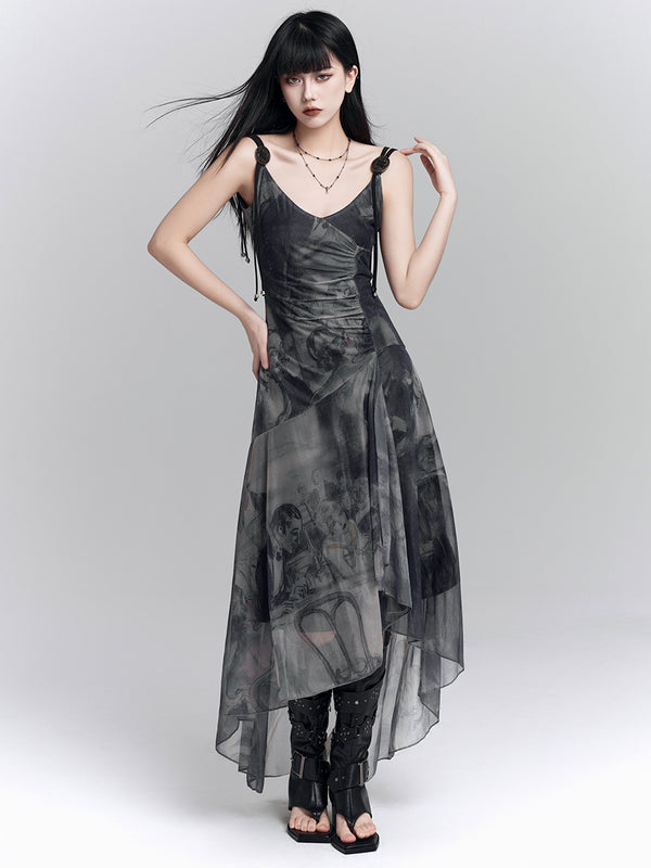 モードサマーシアーキャミソールワンピース