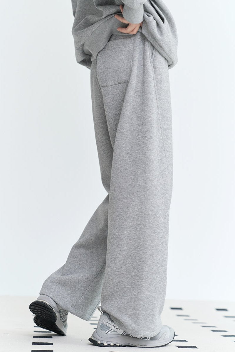 Solid Color Straight Leg Sweat Pants