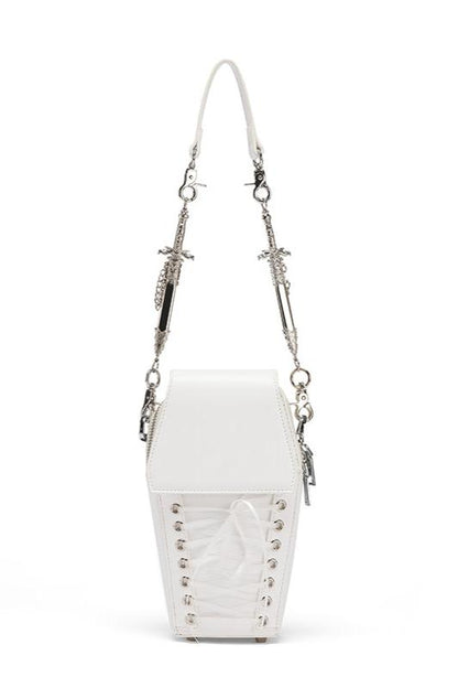 Lace -up cross body bag