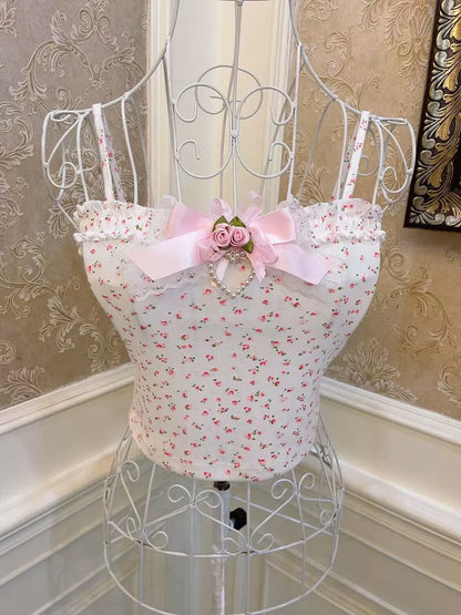 Lovely Pink Flower Camisole