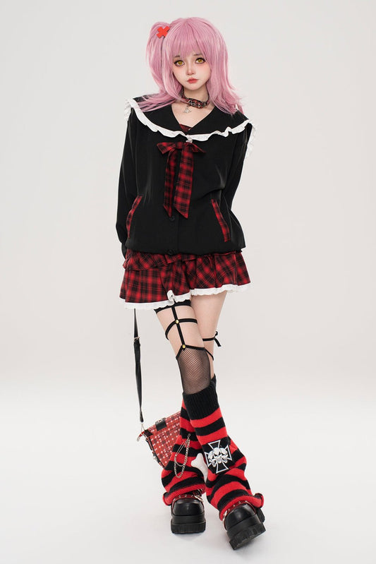 ネイビーカラーキュートスウェットシャツセット