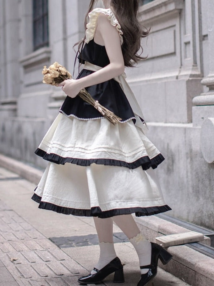 Elegant Center Ribbon Sleeveless Dress