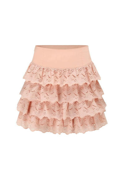 High Waist Tiered Retro Girly Skirt