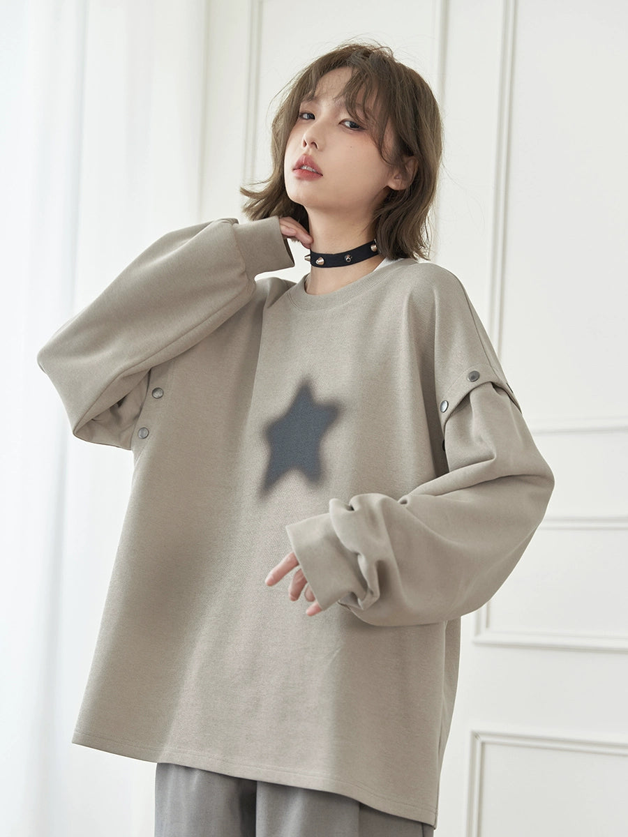 Star Detachable Three Blues Long T