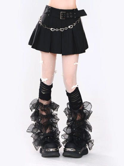 Belt Design Dark Heart Chain Skirt