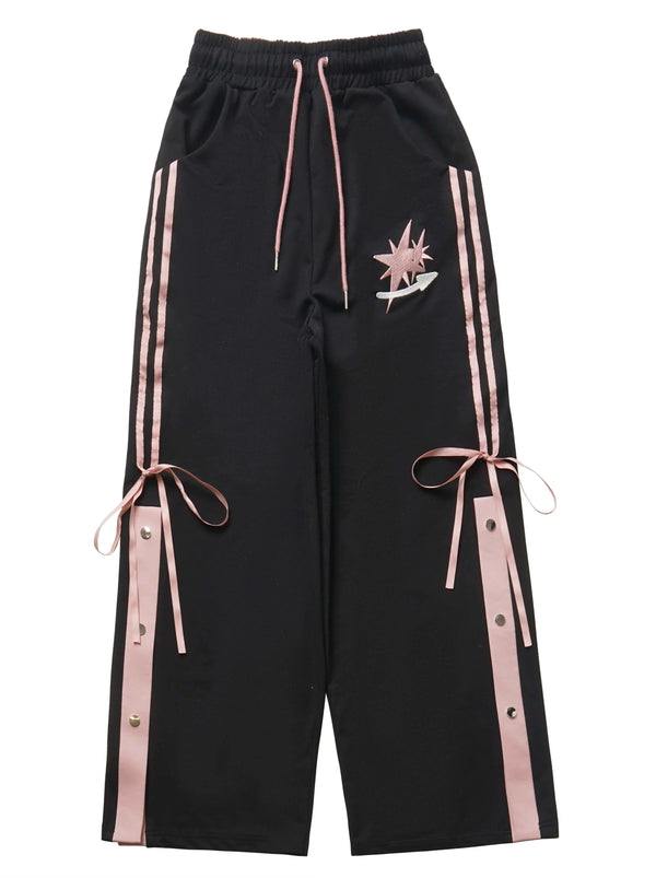 Pink Saber Starry College Baseball Suit