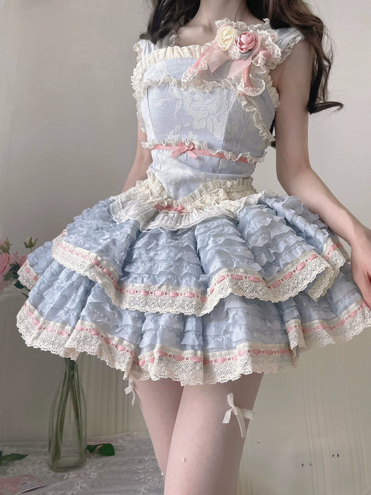 Blue Layered Cake Lolita Dress