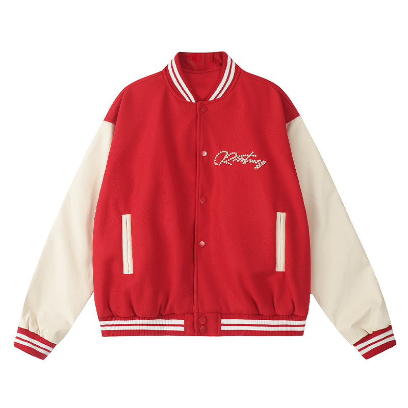 Pearl Embroiderie College Style Jacket