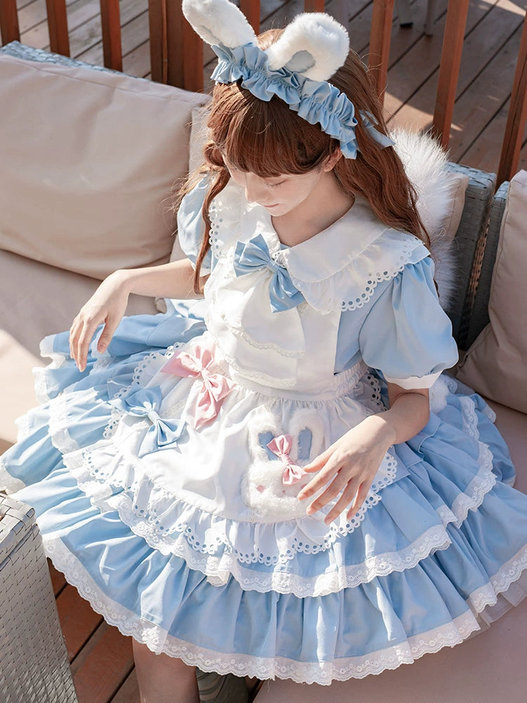 Classic Maid Lolita Dress + Apron + Headband Belchic Classic Maid Lolita Dress + Apron + Headband Belchic