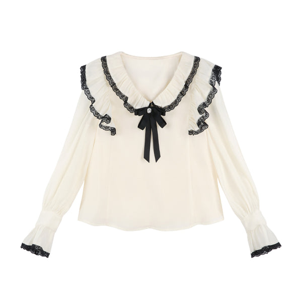 フレンチラッフルシャツサスペンダーショーツセット