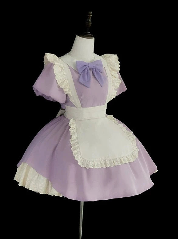 アンティークガーリーメイドロリータドレス
