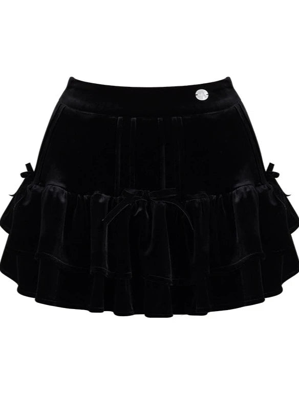 French girl cardigan top + ruffle skirt