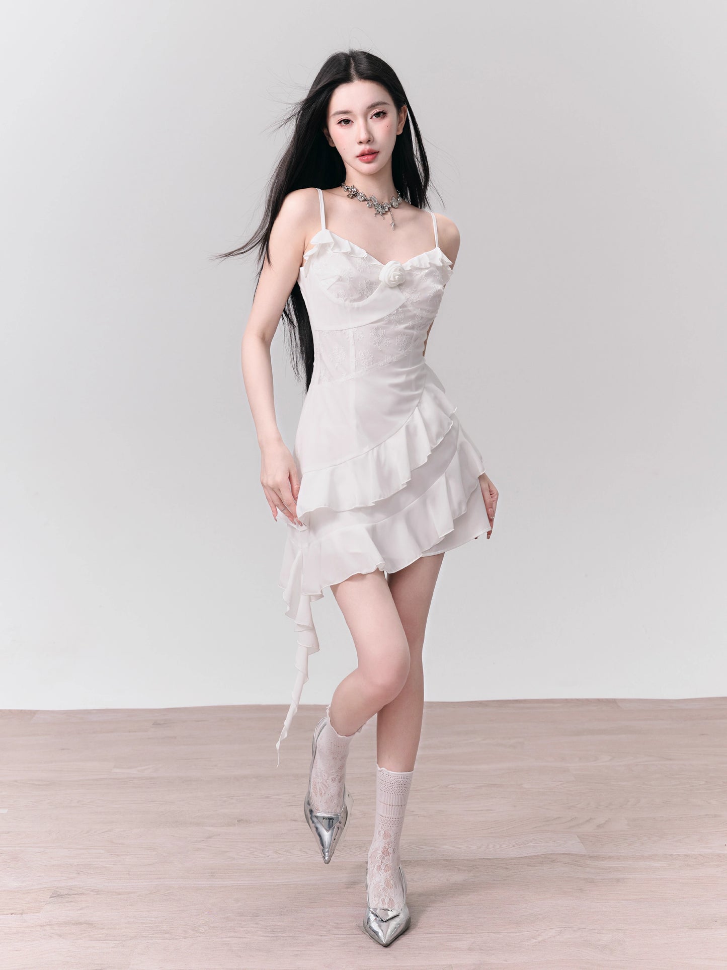 Flower Design Asymmetrical Camisole