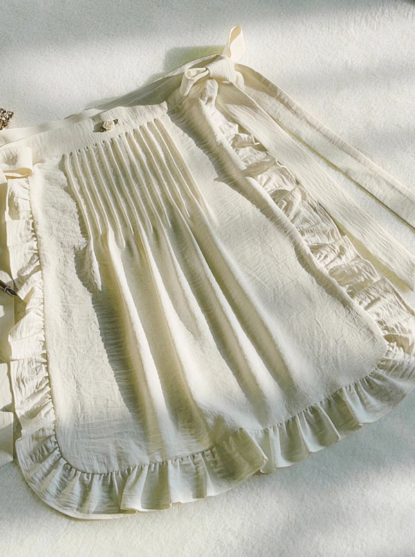 French Girly Retro Dress With Apron And Headscarf