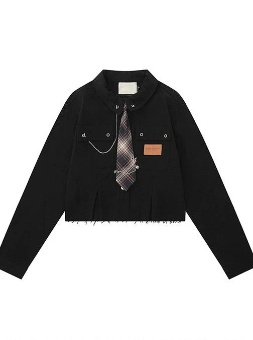 Retro Check College Style Short Top