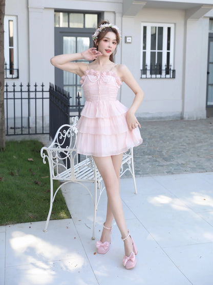 Sweet Pure Rose Pink Girly Lovely Dress
