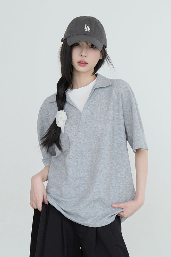 Loose Lapel Two-Piece Summer Tops