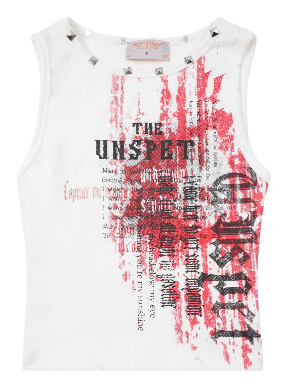 アメリカンレトロロックリベットタンクトップ