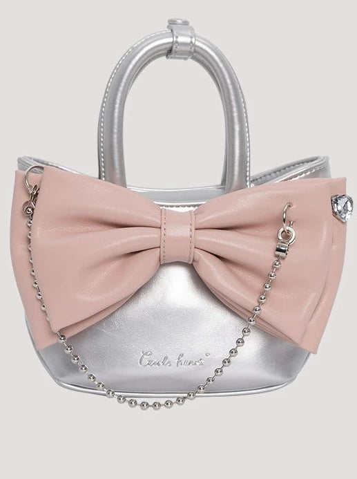 Big Bow Jewel Chain Mini Bag