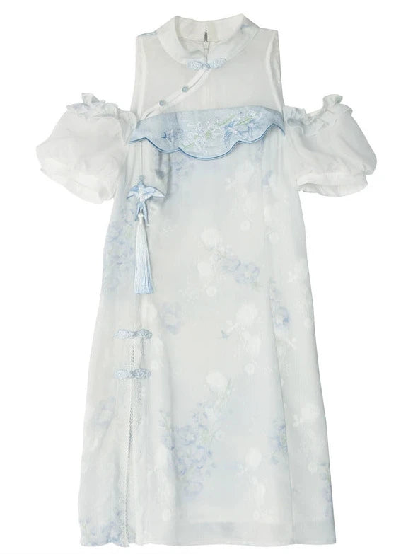 China Off-the-shoulder Elegant Summer Dress [Short/Long