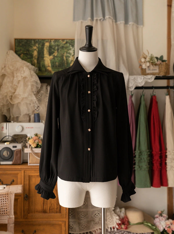 【予約商品】レトロエレガントダブルカラーシャツ