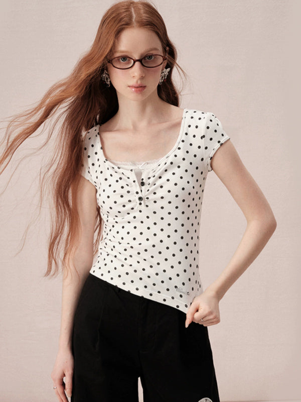 フレンチスイートドットトップス