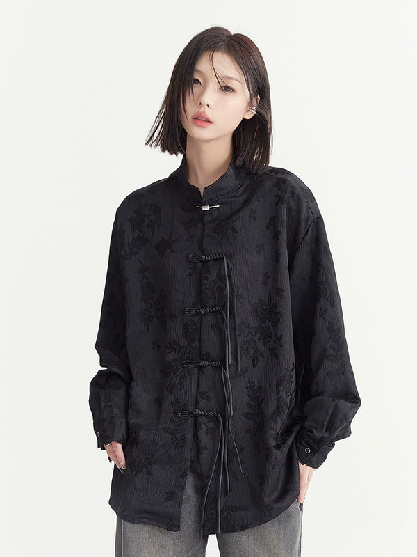 China Buckle Loose Shirt