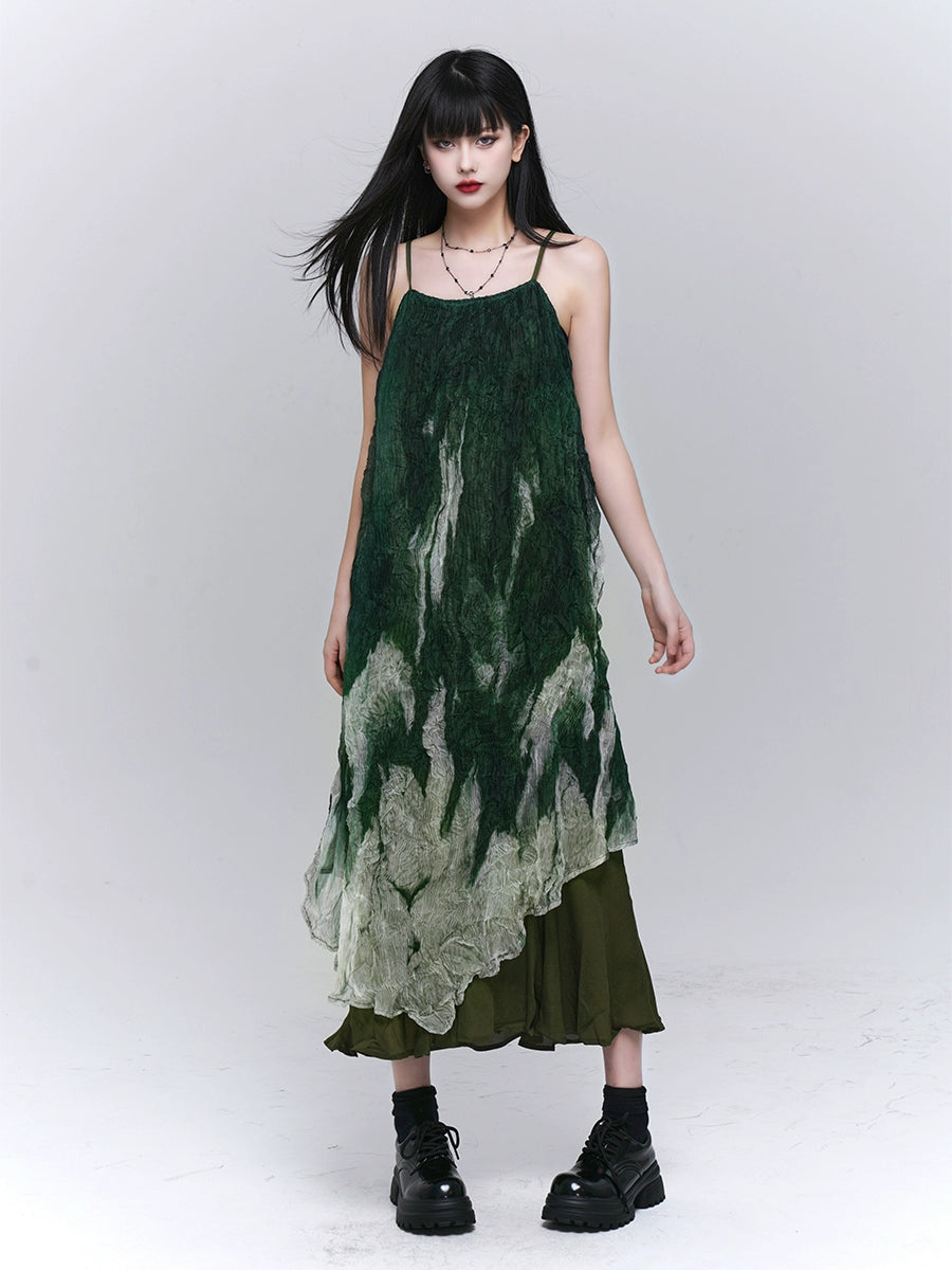 Green Mode Camisole Dress