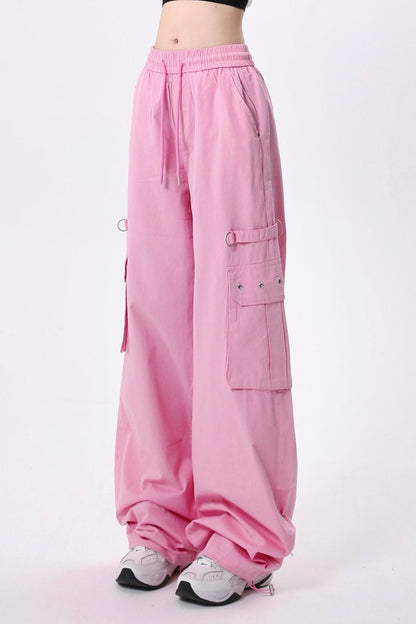 Pink Vintage Cargo Straight Pants